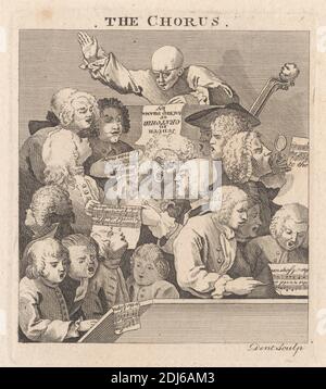 Der Chor, nach William Hogarth, 1697–1764, Britisch, 1768, Radierung und Strichgravur auf mittelschwerem, leicht strukturiertem, cremefarbenen Papier Stockfoto