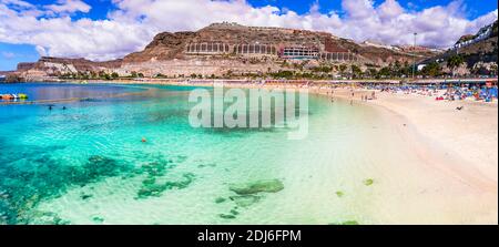 Die besten Strände von Grand Canary - Playa de los amadores. Kanarische Inseln in Spanien Stockfoto