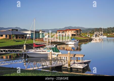 Whitianga Wasserstraßen Gehäuse Entwicklung, Whitianga, Mercury Bay, Coromandel Halbinsel, Region Waikato, Nordinsel, Neuseeland Stockfoto