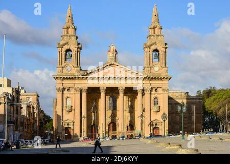 Kirche des hl. Publius in Floriana, Malta Stockfoto