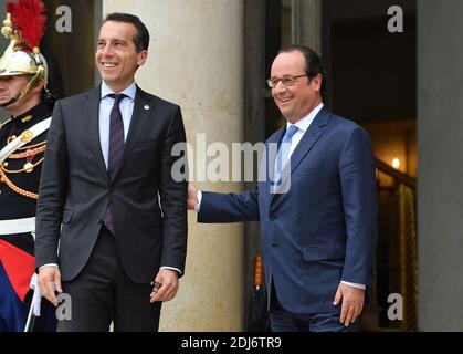 Der französische Präsident Francois Hollande vor dem 3. Westbalkan-Gipfel der Balkan- und EU-Länder am Abend im Elysee-Palast in Paris, Frankreich, 04. Juli 2016.Foto von Christian Liewig/ABACAPRESS.COM Stockfoto