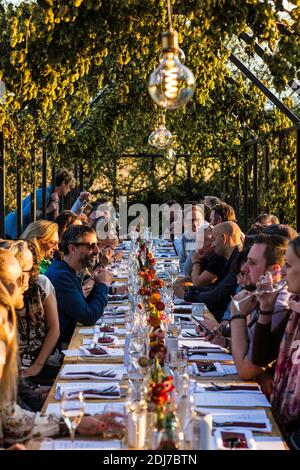 GROSSBRITANNIEN / England / Hertfordshire / charmante Landschaft ist der perfekte Ort für Gruppen essen im Freien. Stockfoto