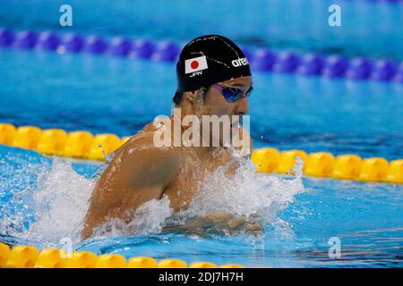 Der japanische Daiya Seto bei der Qualifikationsrunde des 400 m langen Medley Men-Schwimmevents im Olympischen Schwimmbad in Rio, Brasilien am 6. August 2016. Foto von Henri Szwarc/ABACAPRESS.COM Stockfoto