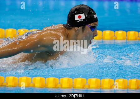 Der japanische Daiya Seto bei der Qualifikationsrunde des 400 m langen Medley Men-Schwimmevents im Olympischen Schwimmbad in Rio, Brasilien am 6. August 2016. Foto von Henri Szwarc/ABACAPRESS.COM Stockfoto