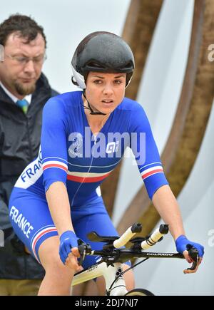 Audrey Cordon-Ragot tritt am 10. August 2016 in Rio De Janeiro, Brasilien, beim Radfahrzeitfahren bei den Olympischen Spielen 2016 in Rio an. Foto von Lionel Hahn/ABACAPRESS.COM Stockfoto