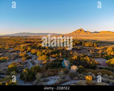 Luftaufnahme des Wetlands Park in Nevada Stockfoto