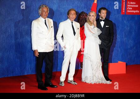 Giancarlo Giammetti, Valentino Garavani, Franca Sozzani und Francesco Carrozzini bei der Premiere von "Franca Chaos and Creation" auf dem Lido in Venedig, Italien im Rahmen des 73. Mostra, Venice International Film Festival am 02. September 2016. Foto von Aurore Marechal/ABACAPRESS.COM Stockfoto