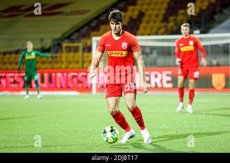 Farum, Dänemark. Dezember 2020. Ivan Mesik (25) vom FC Nordsjaelland beim 3F Superliga Spiel zwischen FC Nordsjaelland und FC Kopenhagen in Right to Dream Park in Farum. (Foto Kredit: Gonzales Foto/Alamy Live News Stockfoto