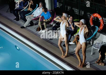 Exklusiv. Allgemeine Atmosphäre während der Pool Party Fitbit im Molitor Schwimmbad (Piscine Molitor) in Paris, Frankreich am 13. September 2016. Foto von Aurore Marechal/ABACAPRESS.COM Stockfoto