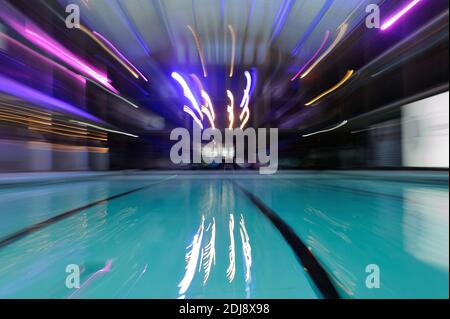 Exklusiv. Allgemeine Atmosphäre während der Pool Party Fitbit im Molitor Schwimmbad (Piscine Molitor) in Paris, Frankreich am 13. September 2016. Foto von Aurore Marechal/ABACAPRESS.COM Stockfoto