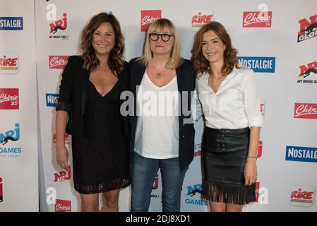 Christine Bravo, Veronique Mounier, Evelyne Thomas assistent a la Conference de Presse de rentrée du Pole NRJ au musee du quai Branly à Paris, Frankreich, am 14. September 2016. Foto von Alban Wyters/ABACAPRESS.COM Stockfoto