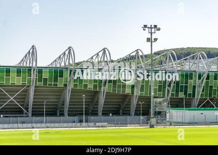 Wien Österreich 8. Juni 2019, Außenansicht Allianz Arena offizielles Stadion des FC Rapid Stockfoto