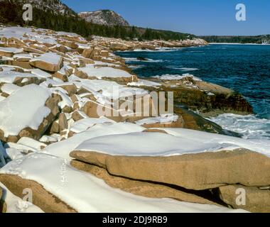 Thunder Loch, Sandstrand, Acadia National Park, Maine Stockfoto