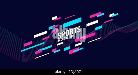 Modernes farbiges Poster für den Sport mit eleganter Hintergrund-Vektor-Illustration Stock Vektor