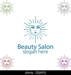 Salon Fashion Logo für Beauty Friseur, Kosmetik oder Boutique-Design Stock Vektor