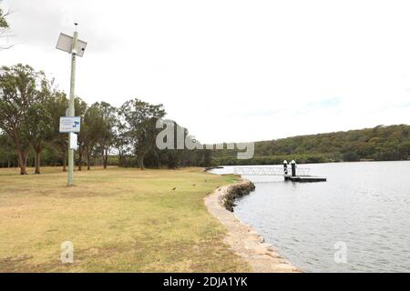 Gebiet des Georges River National Park bekannt als Revesby Beach in Revesby Heights. Stockfoto