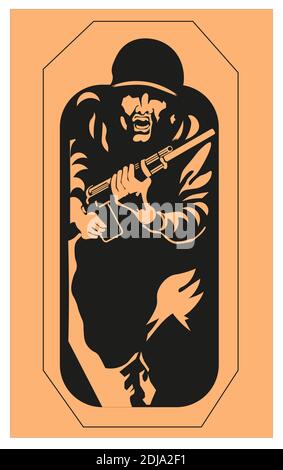 Military Shooting target - Soldier Shaped Shooting Training target Vektor Abbildung Stock Vektor