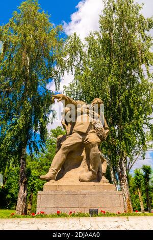 Wolgograd, Russland - 26. MAI 2019: Skulptur der Krieger in Mamayev Hill, Russland Stockfoto