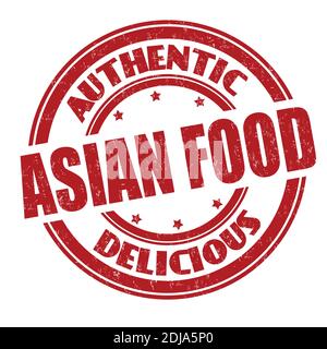 Asiatische Zeichen oder Stempel auf weißem Hintergrund, Vector Illustration Stock Vektor