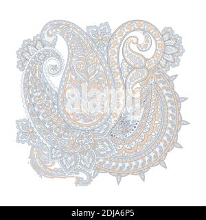 paisley isoliertes Muster. Damast Vektor Illustration Stock Vektor