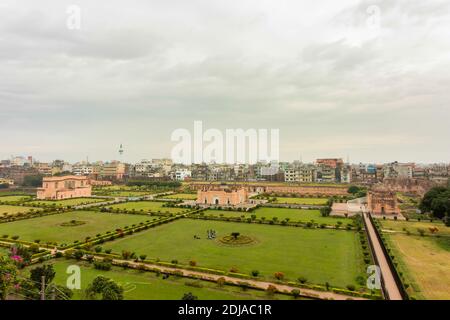 Blick auf den Lalbagh Fort Komplex in Dhaka. Stockfoto