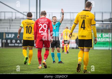 Horsens, Dänemark. Dezember 2020. Schiedsrichter Jonas Hnasen beim 3F Superliga Spiel zwischen AC Horsens und Aarhus GF in der Casa Arena in Horsens in Aktion gesehen. (Foto Kredit: Gonzales Foto/Alamy Live News Stockfoto