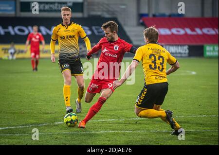 Horsens, Dänemark. Dezember 2020. Patrick Mortensen (9) von Aarhus GF beim 3F Superliga Spiel zwischen AC Horsens und Aarhus GF in der Casa Arena in Horsens. (Foto Kredit: Gonzales Foto/Alamy Live News Stockfoto