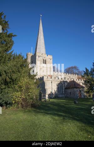 Die Pfarrkirche von st werburgh im großen Dorf Von hoo st werburgh auf der Insel Korn auf der Hoo Halbinsel kent Stockfoto