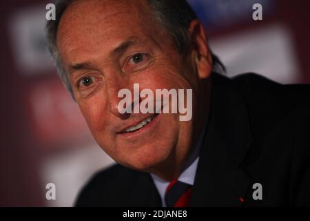 Datei Foto vom 10-09-2010 von New Aston Villa Manager Gerard Houllier. Stockfoto