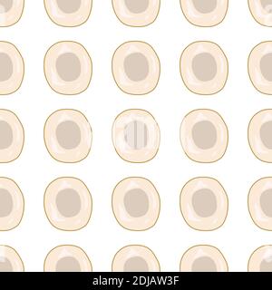 Illustration zum Thema große farbige nahtlose Longan, helle Frucht Muster für Dichtung. Fruchtmuster bestehend aus schönen nahtlosen Wiederholung Longan. Einfach Stock Vektor