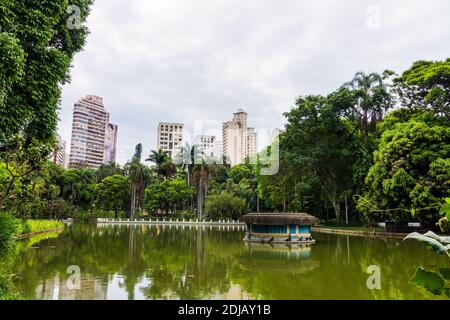 Teich in Belo Horizonte Stadtpark Stockfoto