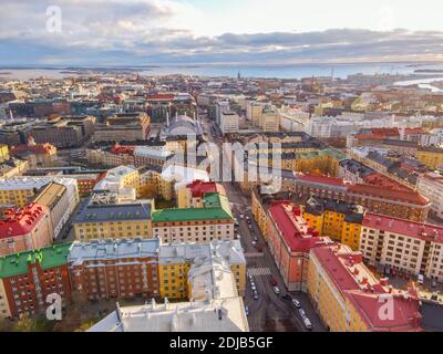 Helsinki City Centre Aerial View, Finnland Stockfoto