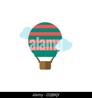 Flach-Symbol des Luftballons. Farbe einfaches Element aus Sommer Tourismus Sammlung. Creative Air Balloon Symbol für Web-Design, Vorlagen, Infografiken und vieles mehr Stock Vektor