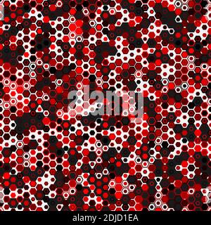 Camouflage Nahtloses Muster mit sechseckigen endlosen geometrischen Camo Stock Vektor