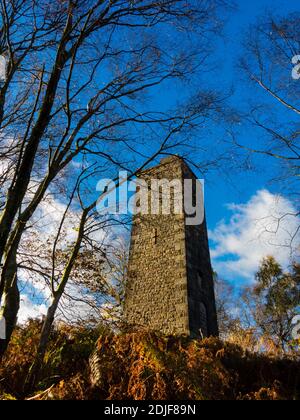 Der Earl Grey Tower auf Stanton Moor im Peak District National Park Derbyshire England UK wurde in Widmung des Reform Act von 1832 erbaut. Stockfoto