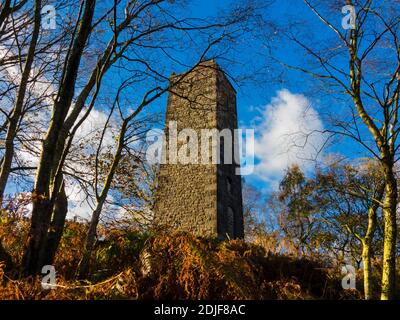 Der Earl Grey Tower auf Stanton Moor im Peak District National Park Derbyshire England UK wurde in Widmung des Reform Act von 1832 erbaut. Stockfoto