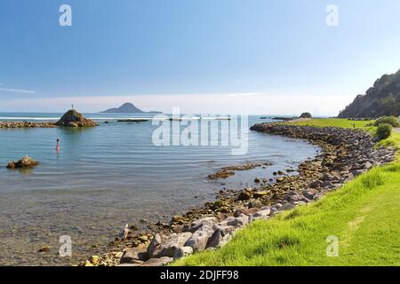 Meerblick bei Whakatane in Neuseeland Stockfoto