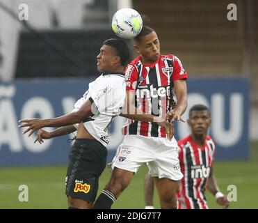 Sao Paulo, Brasilien. Dezember 2020. Action während des Fußballspiels der Brasilianischen Liga (Campeonato Brasileiro) zwischen Corinthians und Sao Paulo in der Neo Quimica Arena in Sao Paulo, Brasilien. Fernando Roberto/SPP Kredit: SPP Sport Pressefoto. /Alamy Live Nachrichten Stockfoto