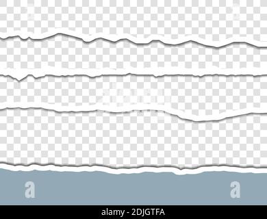 Vektorgrafik. Zerrissenes Papier. Zerrissene Stücke Stock Vektor