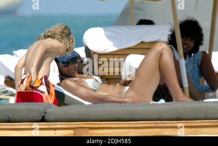 Exklusiv!! Barbara becker und Söhne verbringen einen Tag in Miami Beach, FL, 7/06 Stockfoto