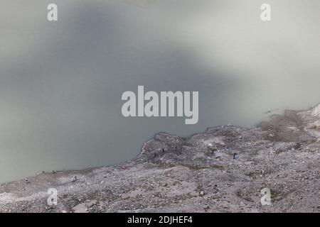 Hochwinkelansicht einer mondgrauen Landschaft Stockfoto