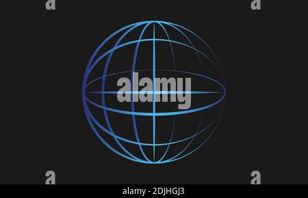 Globus-Symbol. World Travel Schild. Symbol für das Internet-Netzwerk. Stock Vektor