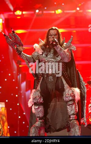 Eurovision Gewinner Finland Entry Lordi beim Eurovision Song Contest 2006 in Athen, Griechenland, 5/19/06 Stockfoto