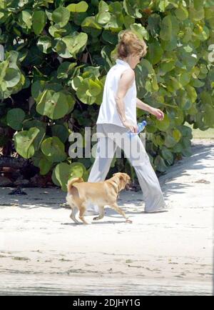 Exklusiv!! Laura Norman und eine Freundin spielen mit ihren Hunden, während sie auf einem von drei Booten arbeiten. Golflegende Greg Norman und Frau haben vor kurzem ihre Ehe beendet. Jupiter, Fl 05/18/06 Stockfoto