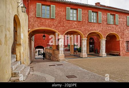 Rathaus an der Zitadelle, Villefranche-sur-Mer, Provence Alpes Cote d'Azur, Frankreich Stockfoto