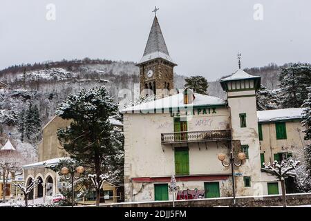 Frankreich, greifen Ariege, Pyrenäen - Ax-Les-Thermes Kurstadt und Ski. Stockfoto