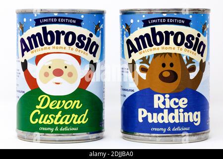 Ambrosia Limited Edition Devon Custard & Reispudding Stockfoto