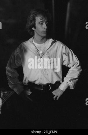 Robin Gibb macht das Video für seine Single-Veröffentlichung 'Juliet' 03/1983 Stockfoto