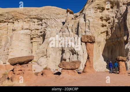 Schöne Landschaft rund um Toadhocker Hoodoos in Utah Stockfoto