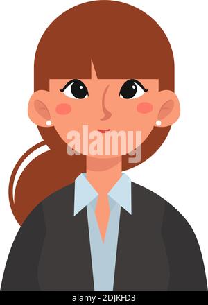 Isolierte Sekretärin Frau Berufe Jobs Icon- Vektor Stock Vektor